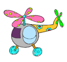 Dibujo Helicóptero adornado pintado por estefania