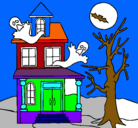 Dibujo Casa fantansma pintado por AURORA
