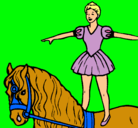 Dibujo Trapecista encima de caballo pintado por AbbyBueno