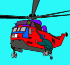 Dibujo Helicóptero al rescate pintado por lorenzo