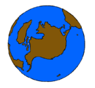 Dibujo Planeta Tierra pintado por irene