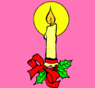 Dibujo Vela de navidad pintado por inmaculadahm