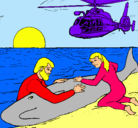 Dibujo Rescate ballena pintado por ANAHILAMEJOR