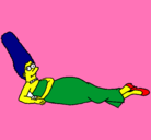 Dibujo Marge pintado por josue