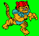 Dibujo Jugador tigre pintado por santosymiguel