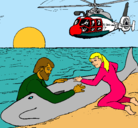 Dibujo Rescate ballena pintado por Thieli