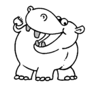 Dibujo Hipopótamo pintado por GABRIEL