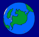 Dibujo Planeta Tierra pintado por laudy