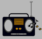 Dibujo Radio cassette 2 pintado por wilberto