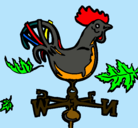 Dibujo Veletas y gallo pintado por valeria
