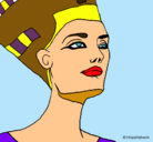 Dibujo Busto de Nefertiti pintado por Mariam