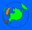 Dibujo Planeta Tierra pintado por rayen