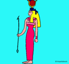 Dibujo Hathor pintado por katerine