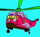 Dibujo Helicóptero al rescate pintado por seba