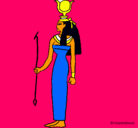 Dibujo Hathor pintado por egipcia2