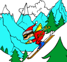 Dibujo Esquiador pintado por bruno
