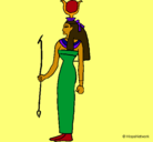Dibujo Hathor pintado por LuciaMoreno