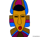 Dibujo Máscara africana pintado por nicol