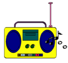 Dibujo Radio cassette 2 pintado por glgkl