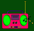 Dibujo Radio cassette 2 pintado por sdlg