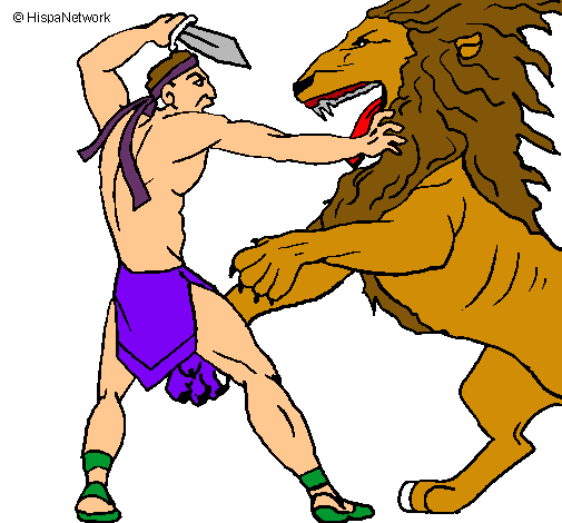 Gladiador contra león