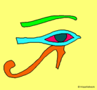 Dibujo Ojo Horus pintado por itziar
