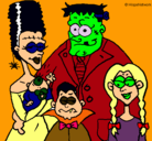Dibujo Familia de monstruos pintado por monserrata