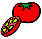Dibujo Tomate pintado por sara