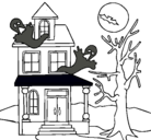 Dibujo Casa fantansma pintado por fernanda