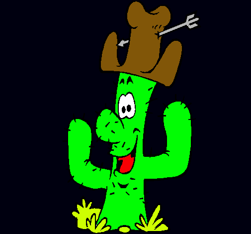 Cactus con sombrero