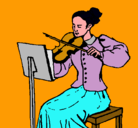 Dibujo Dama violinista pintado por nikolelianejustozea