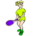 Dibujo Chica tenista pintado por MELANINSULEIDY