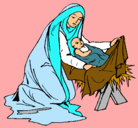 Dibujo Nacimiento del niño Jesús pintado por nacimiento