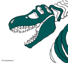 Dibujo Esqueleto tiranosaurio rex pintado por kjuyopmatildaa