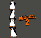 Dibujo Madagascar 2 Pingüinos pintado por garfield