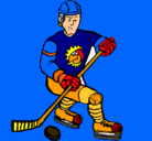Dibujo Jugador de hockey sobre hielo pintado por adam