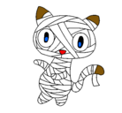 Dibujo Gato garabato momia pintado por gerardito