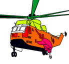 Dibujo Helicóptero al rescate pintado por ben10