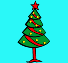 Dibujo Árbol de navidad II pintado por melissa