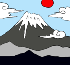 Dibujo Monte Fuji pintado por Kikyo12