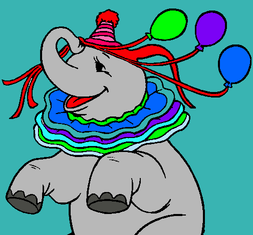 Elefante con 3 globos