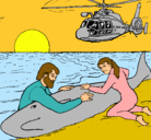 Dibujo Rescate ballena pintado por anto