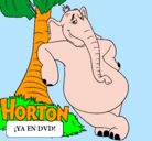 Dibujo Horton pintado por malo