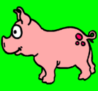 Dibujo Cerdo pintado por emita