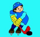 Dibujo Niño jugando a hockey pintado por nicolas