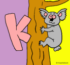 Dibujo Koala pintado por arcoiris