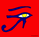 Dibujo Ojo Horus pintado por pikey
