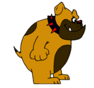 Dibujo Bulldog inglés pintado por bob