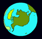 Dibujo Planeta Tierra pintado por caloway