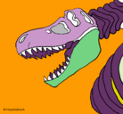 Dibujo Esqueleto tiranosaurio rex pintado por AndreuC.